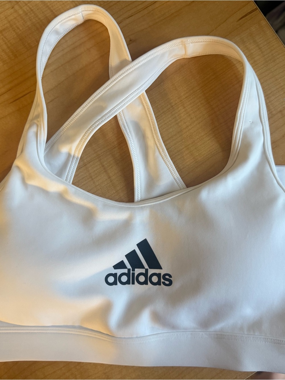 adidas White AEROREADY Performance Bra